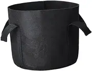 Toddmomy 5PCS Breathable Felt Planting Bags for Use Durable Garden Plant Cultivation Container Portable Planter for Yards Balconies and Patios Black
