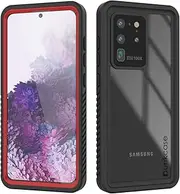 Punkcase S20 Ultra Waterproof Case [Extreme Series] [Slim Fit] [IP68 Certified] [Shockproof] [Dirtproof] [Snowproof] Armor Cover Compatible W/Samsung Galaxy S20 Ultra (6.9") [Red]