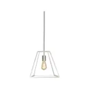 Oriel Lighting Southport.30 Single Urban Retro 30cm Pendant Light - Brushed Chrome 30cm