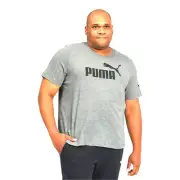 Puma Men's Big & Tall Essentials Cat Cotton T Shirt 4XL Tall 4XLT Heather