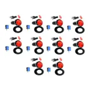 1/3/5/10* Red Arcade Round Push Buttons Illumilated LED Light w/ Microswitch