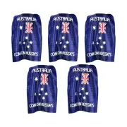 5 X Australian Flag Cape Aussie Australia Day Open Wrap Costume 100cm