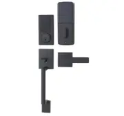 Grade 3 Electronic Touchscreen Deadbolt Door Lock With Handleset - Matte Black