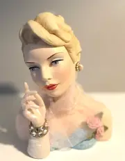 Cameo Girls Head Vase Blythe 1953 "Blonde Enchantress" MIB FREE SHIPPING