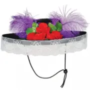 Felt Catrina Hat Big Hat Lace Fabric Feather Day of the Dead Costume Prop