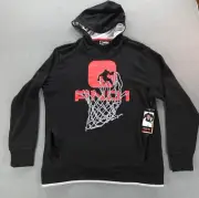 And1 Hoodie Sweatshirt Graphic Basketball Black Men's Pullover Size L