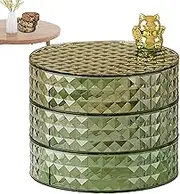 Snack Tray with Lid, 3-Tiers Candy Box Compartment Snack Tray, Large Capacity Serving Dishes Display Plate with Cat for Kitchen