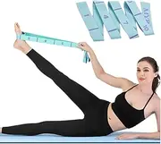 Sunbilien Stretching Strap 10 Loops Fabric Non Slip Stretch Bands for Stretching, Physical Therapy, Pilates, Dance, Gymnastics,Fitness