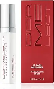 [Dermelect] XL Lash Volumizer for Lashes and Brows Anti Aging Serum with Peptides, Conditioning Treatment for Brittle, Thin, Sparse Eyelashes & Brows 0.24 oz