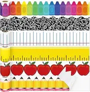 Weekgrat 6 Rolls 220ft Bulletin Board Border Classroom Bulletin Border Scalloped Trim Decorations for Classroom Office Decor(Cute)