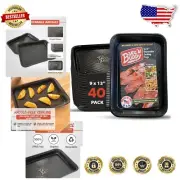 Sustainable 9x13 Disposable Foil Trays - 40 Pack for Easy Cleanup & Versatility