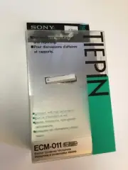 NEW OLD STOCK Sony ECM-011 Tie Pin Electret Condenser Microphone Spy Recording