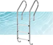 2/3 Tread Swimming Pool Step,Stainless Steel Pool Ladder,Easy to Use,Entry and Exit Easier Pool Steps(3steps)