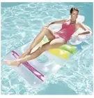 H2O Go! Kool Lounge 65in x 35in Large Pool Float Raft Back Head & Arm Rest NIB
