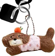 Animal Keychain - Puppy Keychain,Backpack Decoration Cartoon Stuffed Puppy Keyring For Boys Travel Suitcase Graduation