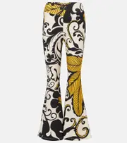 [La DoubleJ] La DoubleJ Meditation printed fleece flared pants UK 6 multicoloured