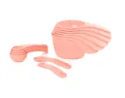Tupperware Measuring Mates Cups & Spoons Set Rose New