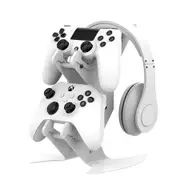 Controller Holder Game Controller Headset Stand for PS5 / PS4 / NS/PC/Headset for Video Game Accessories (White)