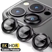 iPhone 16 15 14 13 Back Camera Lens Protector Metal Ring Glass Glitter Blacktech