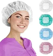 Bouffant Caps 24". Pack of 100 Nurse's caps for nurses and healthcare personnel. White polypropylene caps for hospital, clinics, labs, exam rooms. Lightweight, Breathable, Latex-free.
