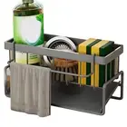 Kitchen Clutter-free Storage Rack Tilted Draining Tray Durable Sink Caddy