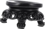 HOLIDYOYO 1PC Agate Jade Round Ball Base Crystal Ball Holder for Spheres Decorative Gemstone Display Stand Unique Pedestal with Skid Design for Home Decor