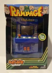 Mini Arcade Classics Midway RAMPAGE Game Handheld Retro #10 - RARE BLACK BOX