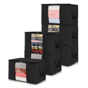 6pcs Foldable Fabric Storage Bags Storage Containers For Organizing Bedroom