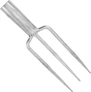 Kisangel Iron Fork 3 Prong Head Fish Fork Fishing Equipment Outdoor Fishing Tackle Fishing Fishing Supplies Weeding Fork Fishing Tool Gardening Weeder Professional Spearfishing Silver