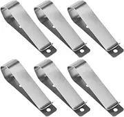 eMagTech 6pcs Garage Door Remote Control Opener Sun Visor Storage Clip Replaced with Stainless Steel Sun Visor Storage Clip Compatible with Liftmaster Silver