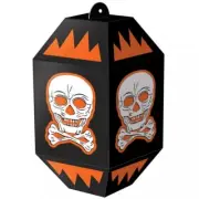 Vintage Halloween Skull Paper Lanterns 7" 3 Pack Paper Halloween Decorations