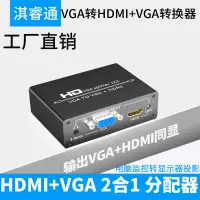 在飛比找蝦皮購物優惠-vga分配器一分二監控電腦主機轉換視頻HDMI電視vga投影