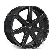 18x8 Mazzi Laguna Gloss Black/Milled Wheel 5x112/5x120 (35mm) (for: Audi)