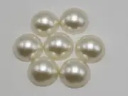250 Ivory Half Pearl Bead 18mm Flatback Semicircle Cabachons Scrapbook Craft DIY