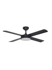 Summit 137cm DC Fan with LED Light in Black