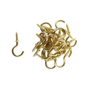 Everhang 10mm Brass Plated Cup Hook - 25 Pack