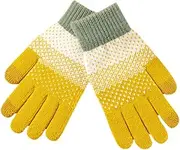 [JINZIJINYU] Womens Knitted Gloves Winter Cold Protection Fleece Gloves Men Split Finger Thick Touch Screen Gloves