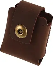EXHUMKY Luxury Leather Lighter Case Cowhide Holder Large Size Lighter Cover Protective Sleeve