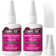 Super Glue Liquid, Instant Clear Cyanoacrylate Medium Thick Viscosity Adhesive,F