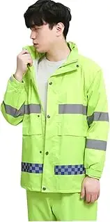 Thickened Safety Raincoat Suit, Waterproof Jacket, with Reflective Strips, Windproof, dustproof, Breathable, Comfortable and Durable