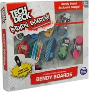TECH DECK Bendy Boards 5 Piece Set, Rubberized Fingerboards with Working Wheels to Use as Collectible Mini Skateboard Erasers