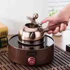 Side Wooden Handle Tea Kettle Flat Bottom Teapot Induction Cooker