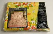 Vtg. Burlington House "Love Knots" Floral King Fitted Sheet Percale NOS USA Made
