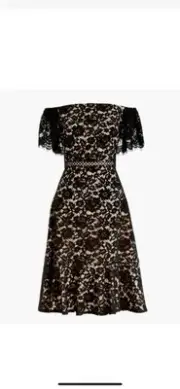 NWT J.Crew size 4 black dress off shoulder zip close lined