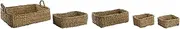 CESTA SEAGRASS Set of 5 51 x 42 x 14 cm Natural