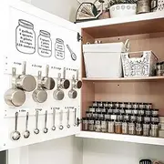 SUPERDANT Measuring Cup Marking Wall Stickers Measuring Cup Vinyl Wall Decals Kitchen Art Wall Spoons and Measuring Cups DIY Decoration Print for Kitchen Dining Room Decoration