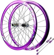 ZECHAO 700C Bicycle Front and Rear Wheel, Disc Brake Aluminum Alloy Off Road Bike Wheelset 24 Holes Quick Release 8-12 Speeds for 700C*23C-45C Wheelset(Multicolour 1,700C-XD)