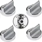 Stainless Steel Control Knob Set for Whirlpool Gas Cooktop - 5 Pack