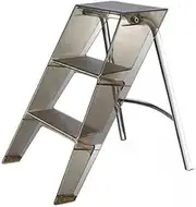 Acrylic Step Ladder 3 Step Folding Step Ladder Stool with Anti-Slip Pedal Climb Step Display Stand Flower Stand