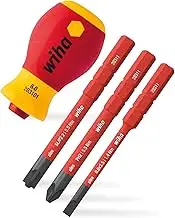 Wiha VDE Stubby Screwdriver with 3 Slim Bits